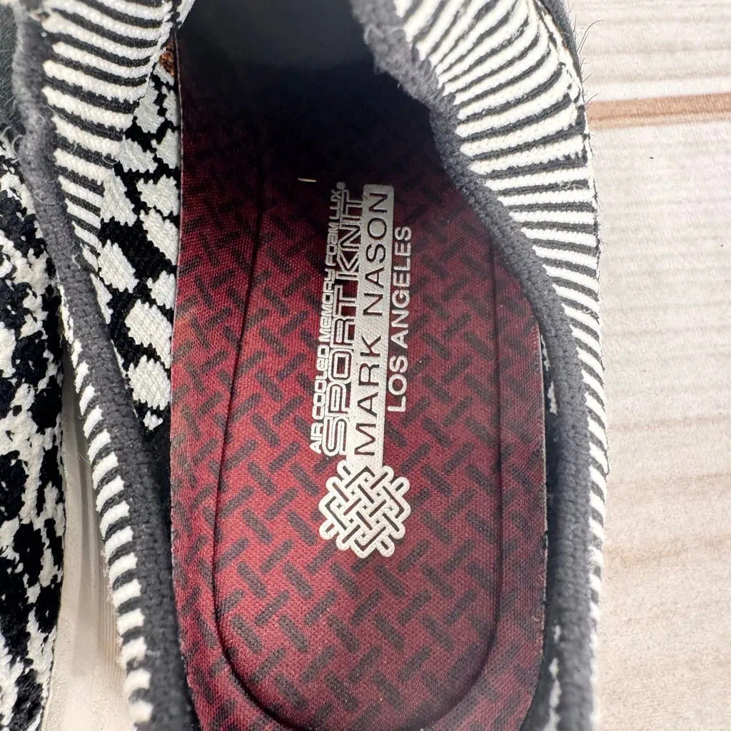 Sketchers X Mark Nason Animal Print Slip On Modern Jogger Shoes Memory Foam Sz 8 Black - Image 7