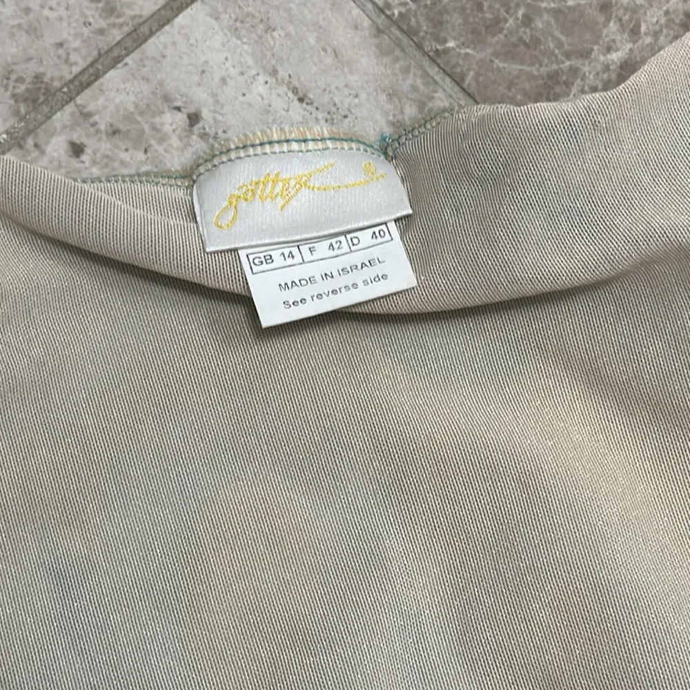 Gottex Gold Label Vintage 80’s Watercolor Surplice One Piece Swimsuit Blue Size 12 - Image 13