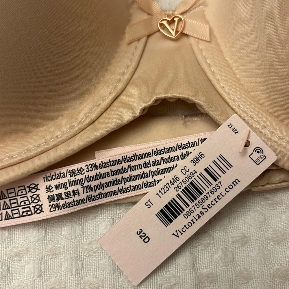 NEW! $50 VICTORIA’S SECRET 32D Lightly Lined Demi Bra BEIGE Padded Underwire - Image 3