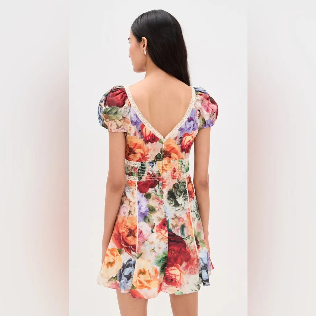 alice + olivia Rose Deep V Lace Detail Mini Dress, Size 4, $495 - Image 4