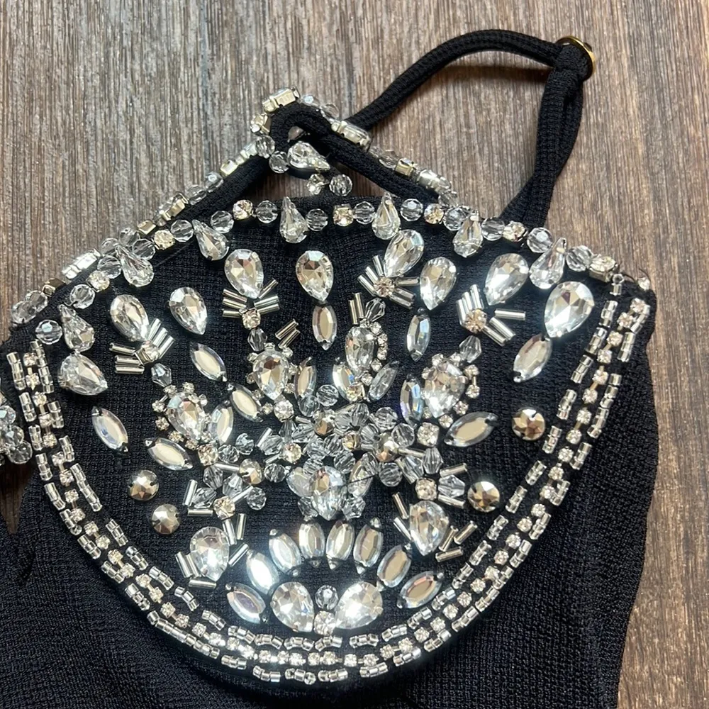 PatBo Black Jeweled Dress Size M - Image 6