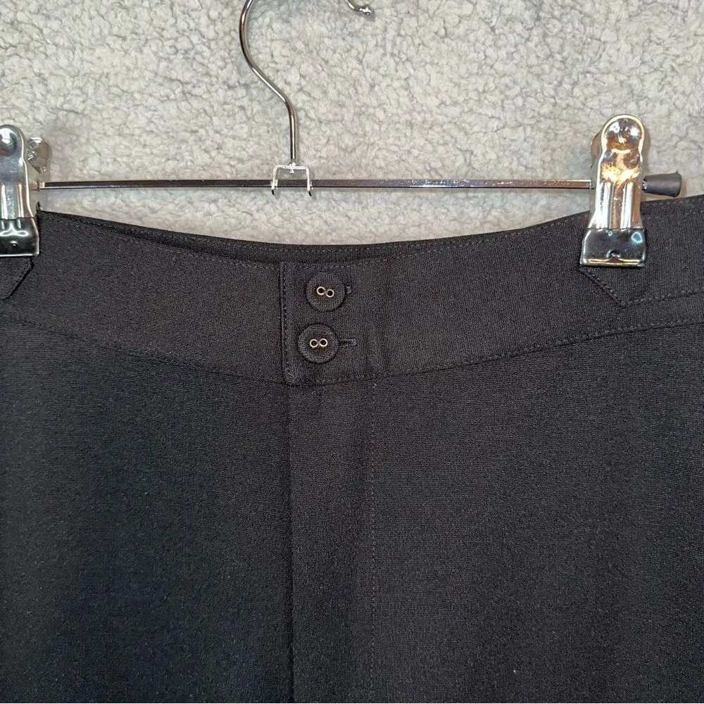 Suzie Kondi Pants Women's Small Black High Waist Boot Cut Ponte Wide Leg - Image 3