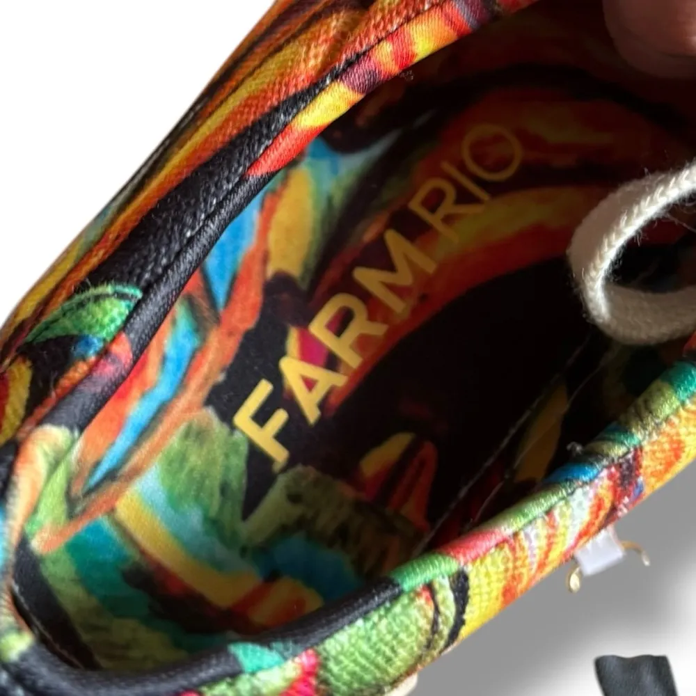 Farm Rio Black Multicolor Banana Platform Sneakers - Size 9.5 Women's - Image 10