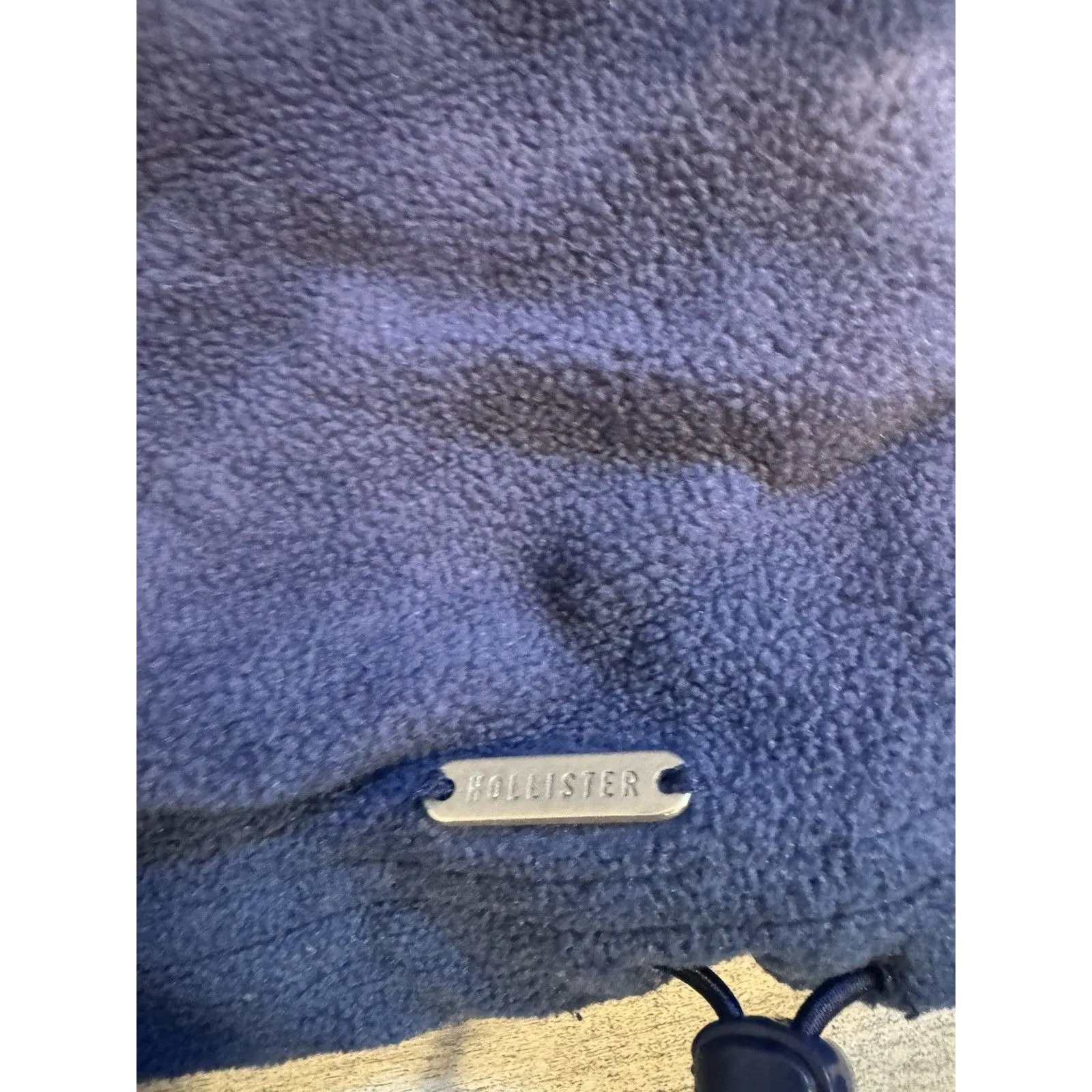 EUC Hollister Galaxy Fleece Blue Purple Tie Dye Quarter Zip Pullover Size Large - Image 4