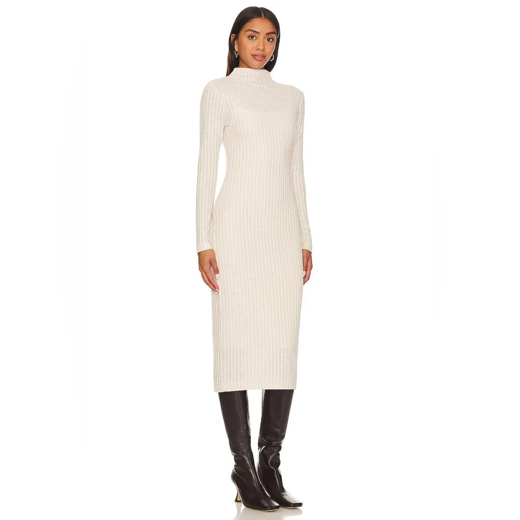 Steve Madden Maya Elegant Cream Long Sleeve Dress - Image 3