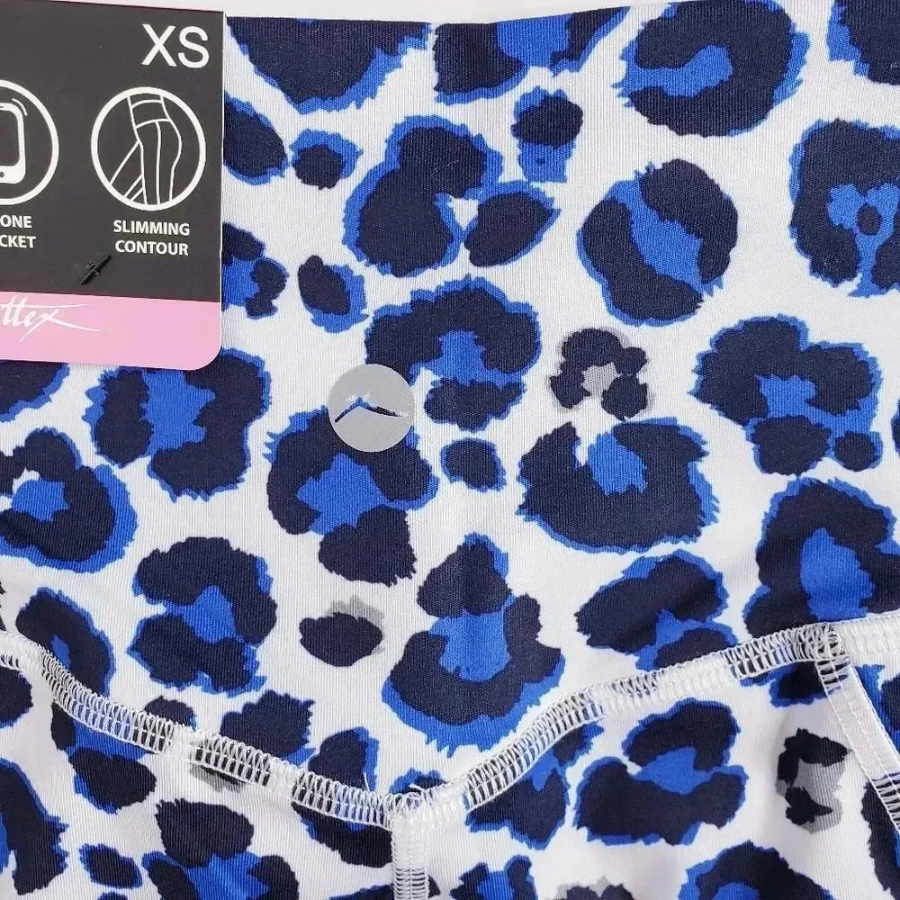 Gottex Capri Legging Size XS Leopard Print Multicolor Blue - Image 8