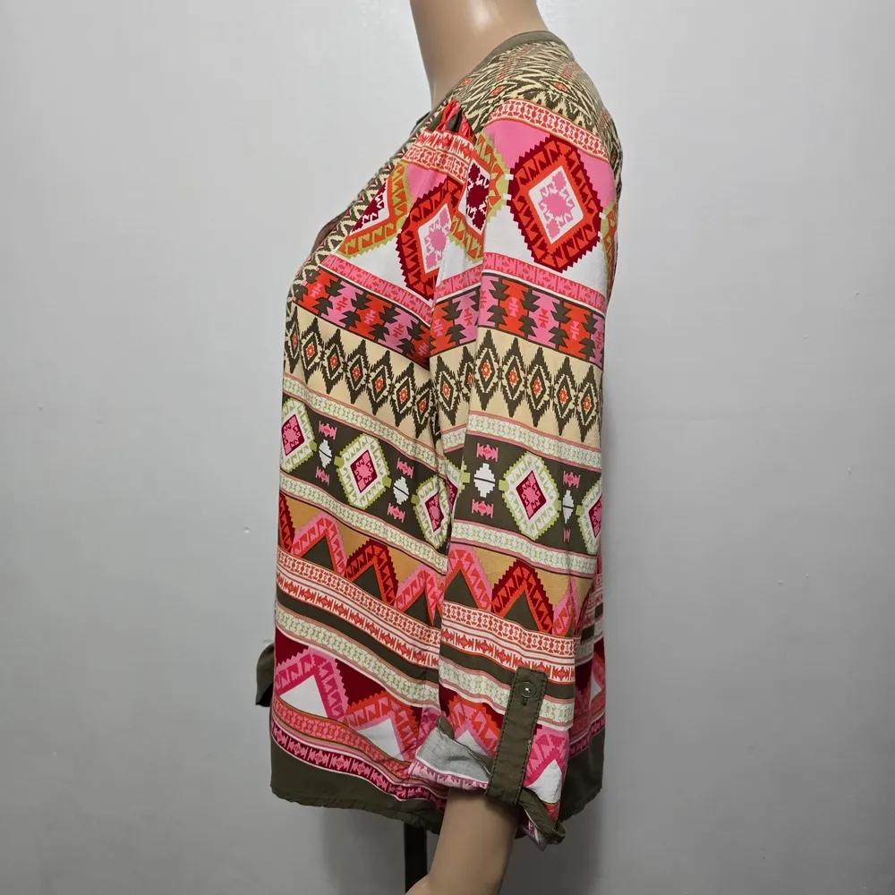 Ruby Rd. Multicolor Tribal Boho Tie - Image 3