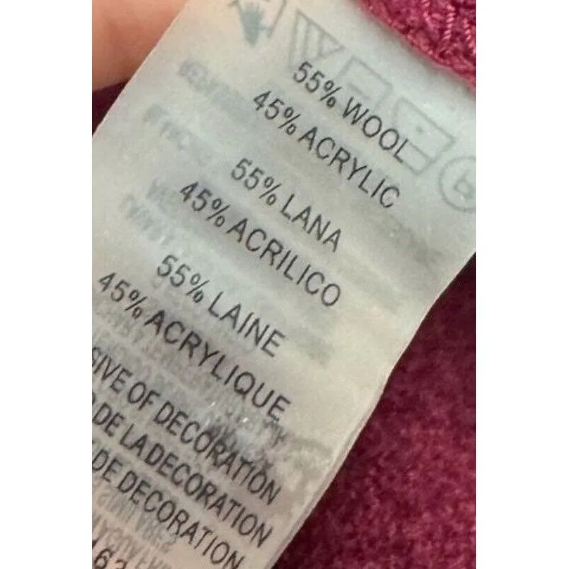 Karl Lagerfeld Blazer Womens Small Red Fringe Detail Jacket‎ Wool Blend - Image 8