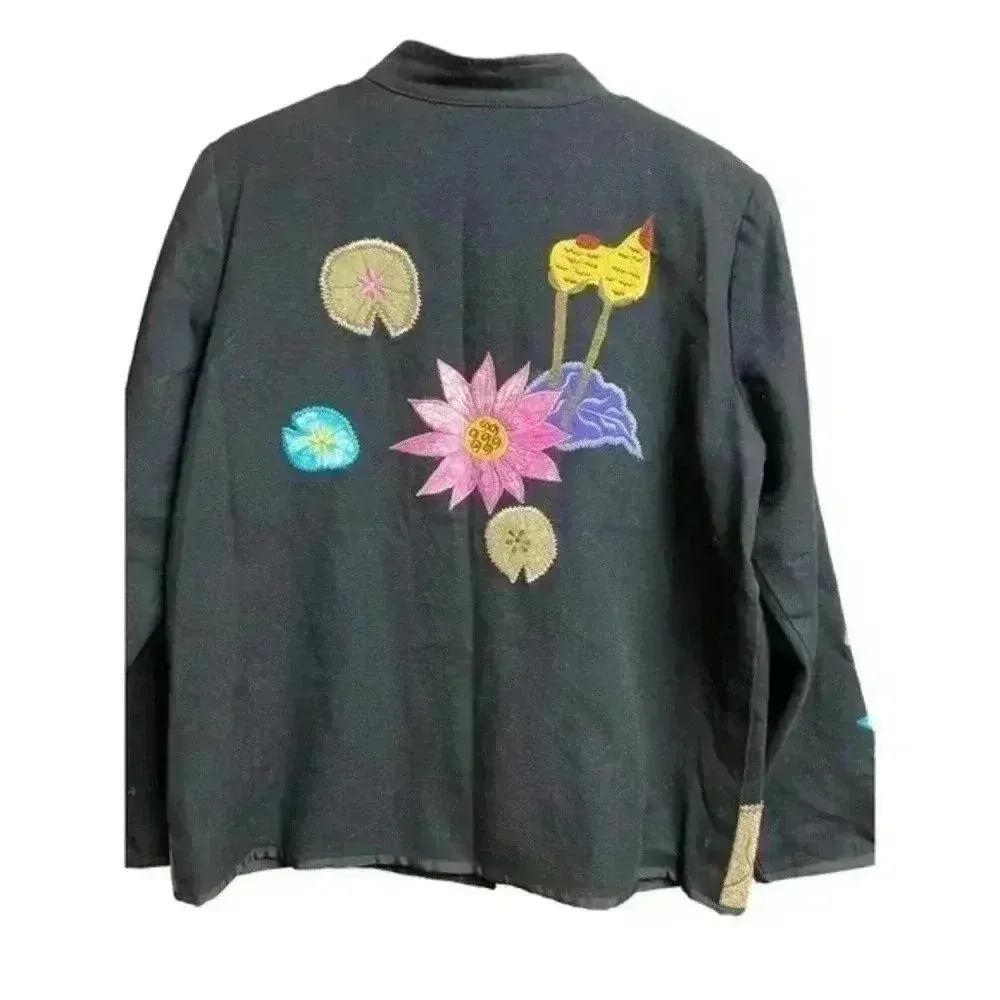 Indigo Moon Women's Embroidered & Embellished Button - Image 7