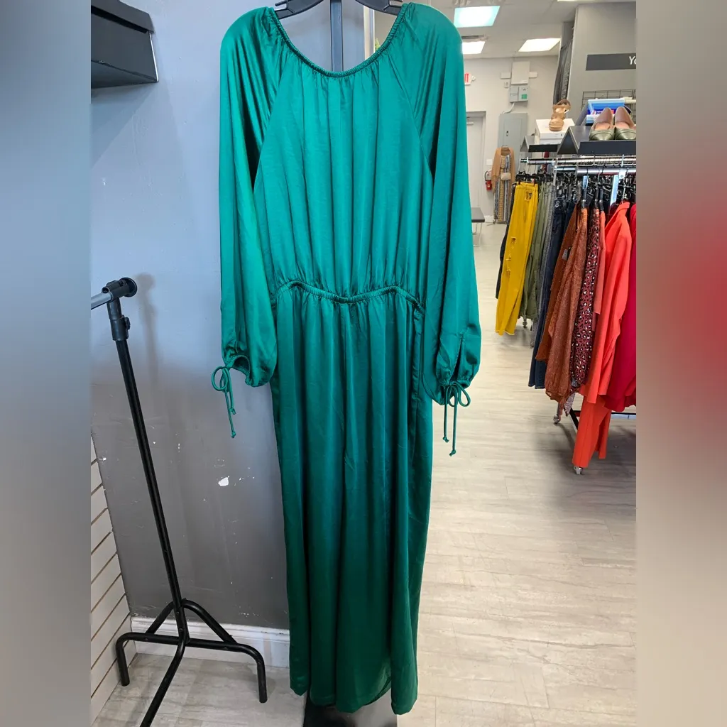 Lane Bryant Emerald Green Jumpsuit sz 16 - Image 4