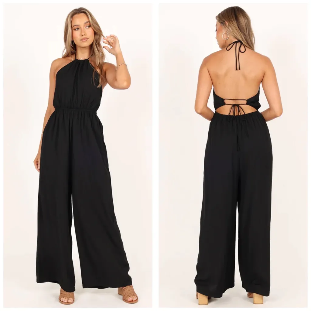Petal + Pup IRVINE HALTER STRAIGHT LEG JUMPSUIT - Image 2