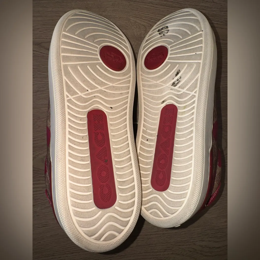 Coach Lowline Low Top Sneakers In Signature Canvas With Res Heart Print Sz 8.5 - Image 15