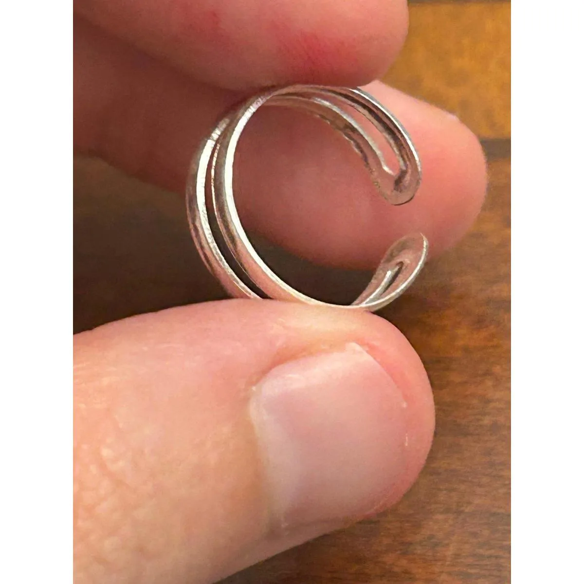 925 sterling silver ring band g63 0.83g size 4 - Image 3