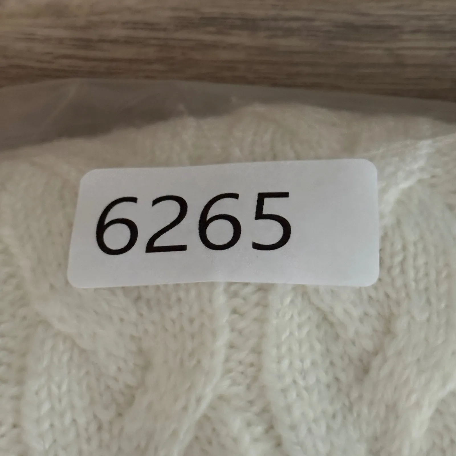 Peace Love World Sweater Cable Knit Pullover Crew Neck Warm Winter Cream XS - Image 7