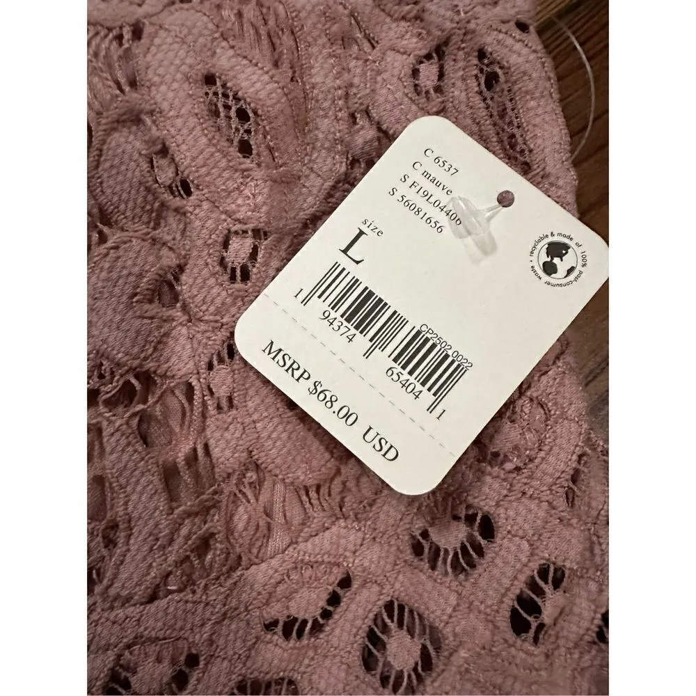 Free People Adella Cami in Dusty Mauve NWT Sz L - Image 6