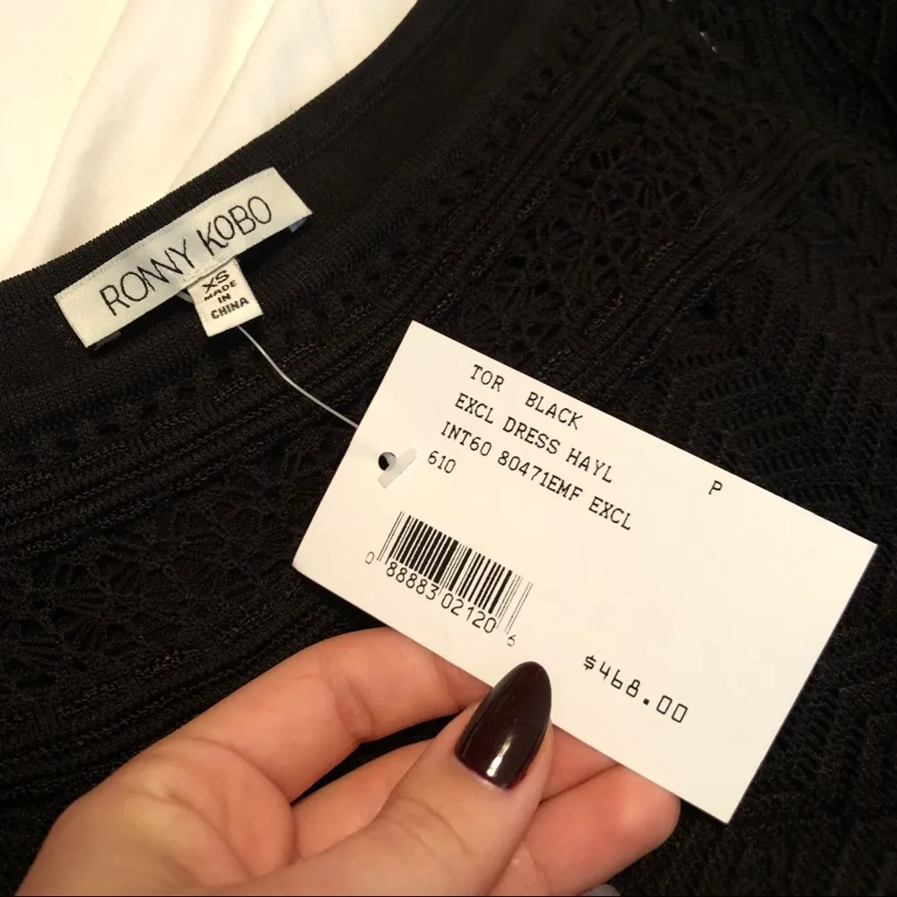 Ronny Kobo NEW NWT Haylana Black Lace Mini Dress Size XS - Image 10