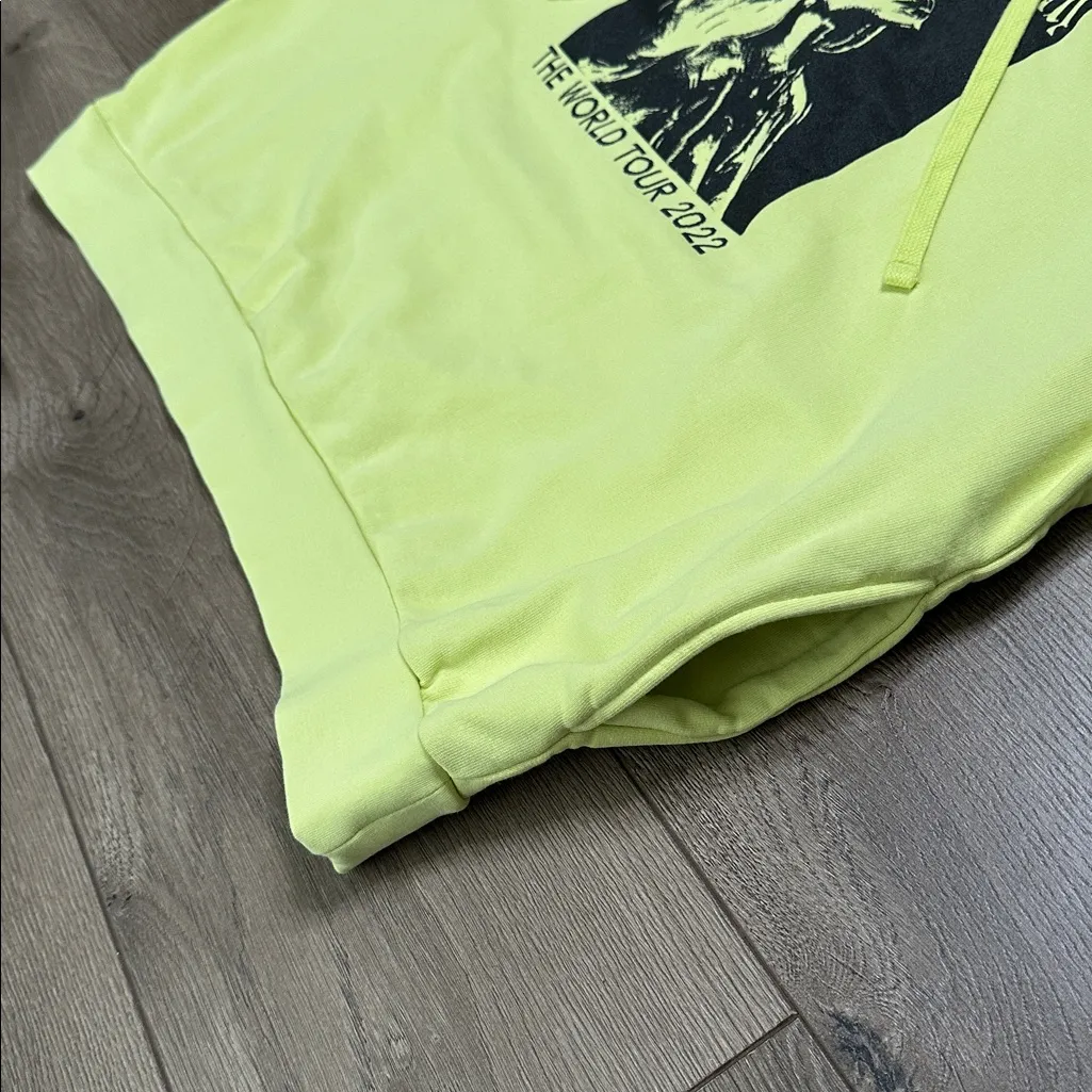 Billie Eilish Happier Than Ever The World Tour 2022 Hoodie Lime Green Large - Image 6