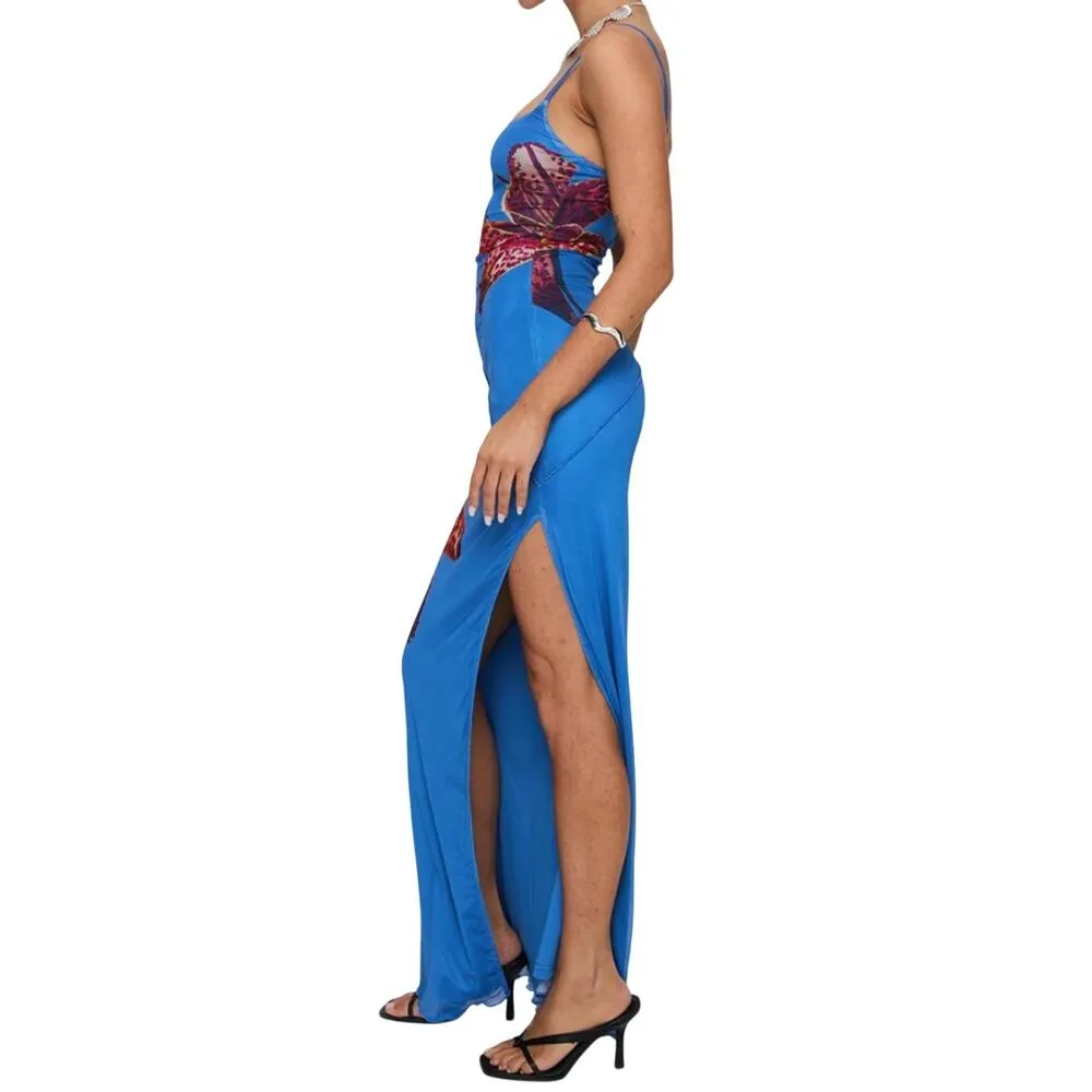 Princess Polly Beespoke Maxi Dress in Blue, Size 2​ - Image 3