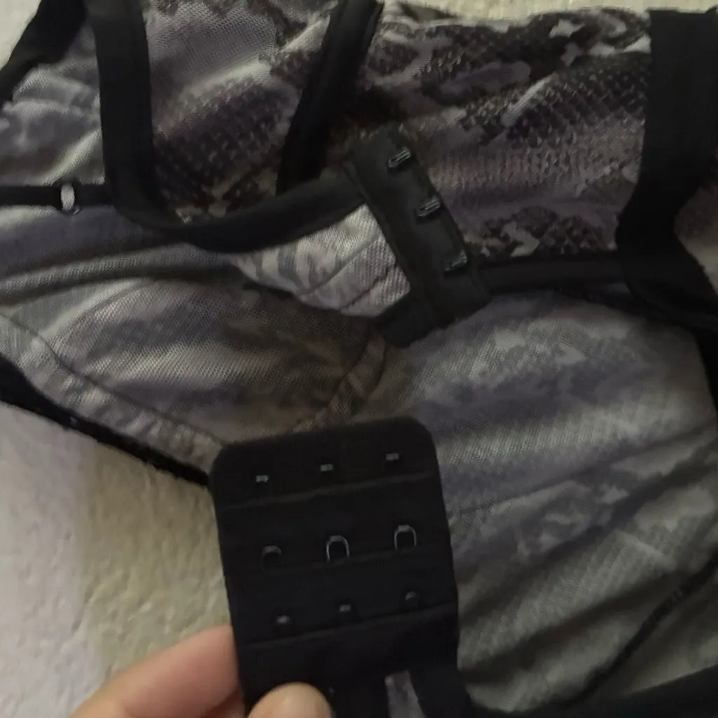 Dance & Marvel Snake Black Lace Bustier Bodysuit Top S - Image 11