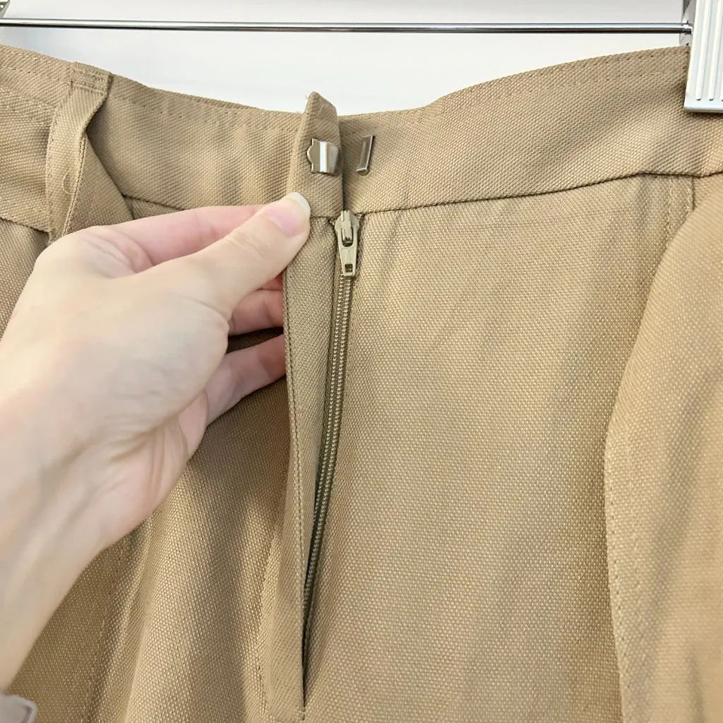 Ann Taylor The Belted Cropped Palazzo Wide Leg Pant in Toasted Nutmeg 6 Petite - Image 8