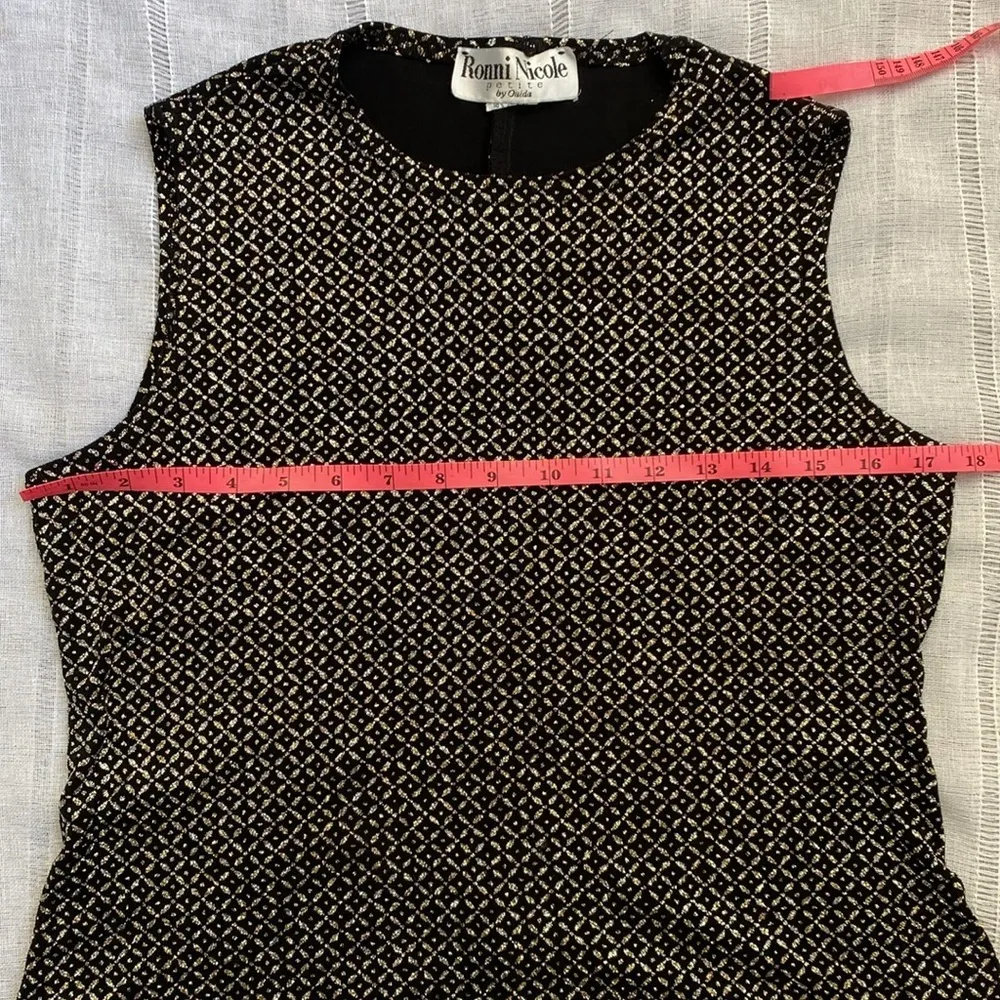 Ronni Nicole petite by Ouida vintage glitter top. - Image 4