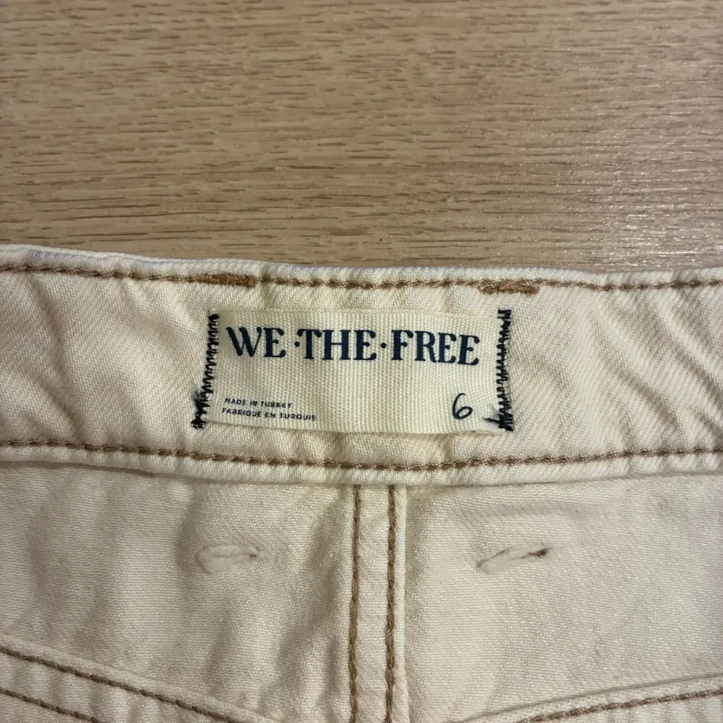 NWT We the Free People Come As you Are Denim Maxi Skirt Ivory Size 6 - Image 6