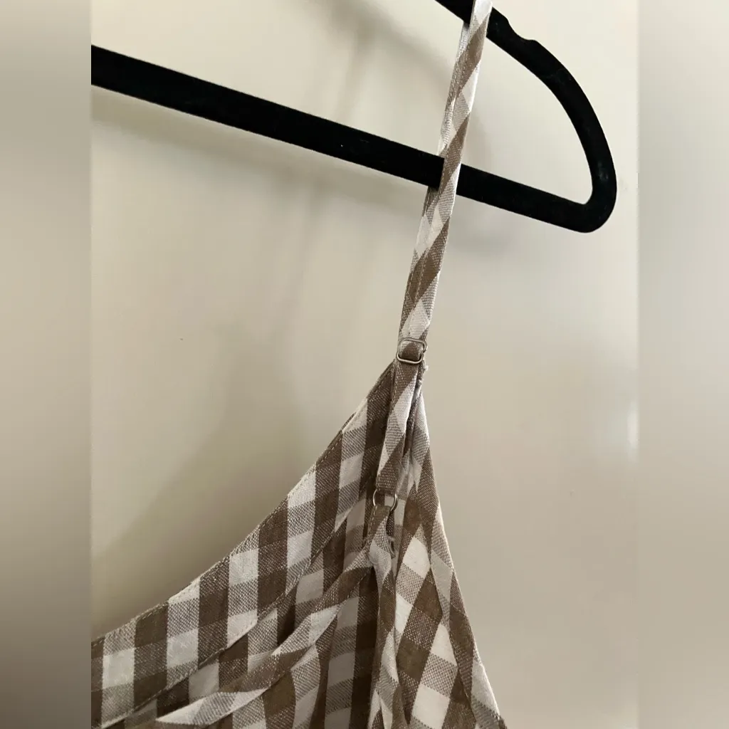 ALI GOLDEN JUMPER WITH PATCH POCKETS KHAKI GINGHAM Brown Size L - Image 12