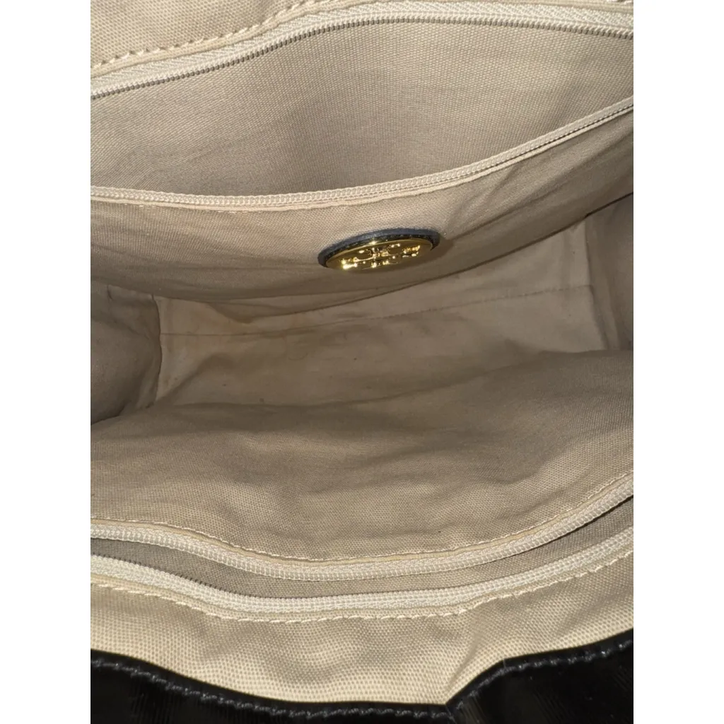 TORY BURCH Ella Medium Tote Patent Leather Black - Image 11