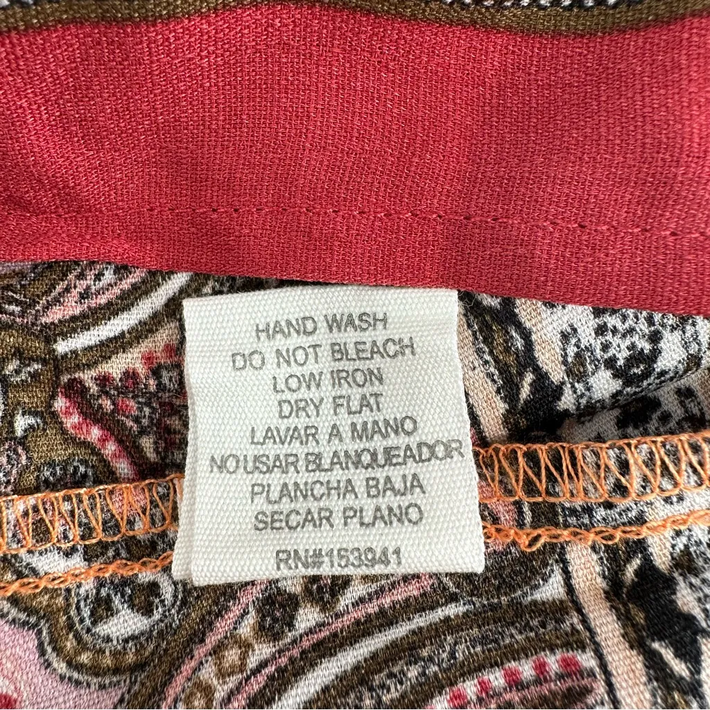 Timing Orange Floral Romper size Medium Long Flare Sleeve Surplice V Neck Boho - Image 12