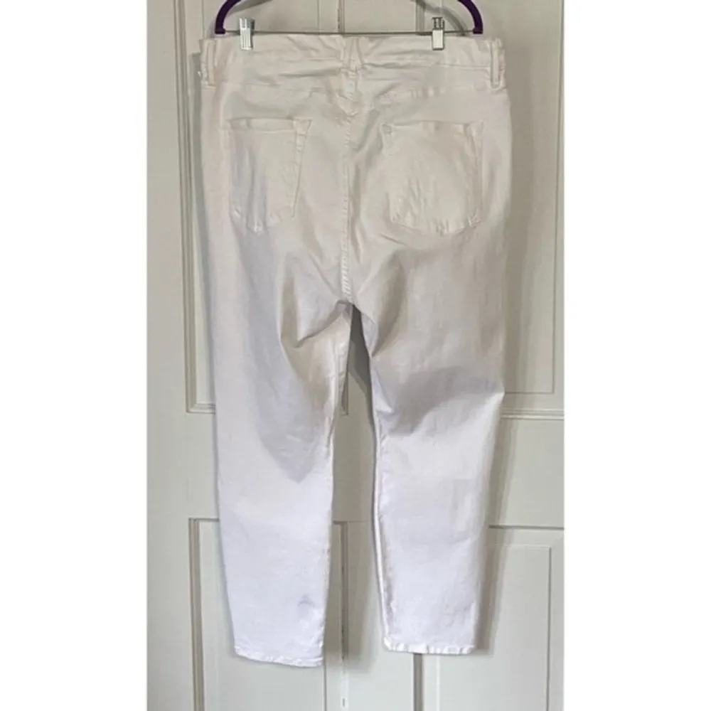 Good American Good Legs Crop White High Rise Skinny Jeans Size 24 NWT - Image 4