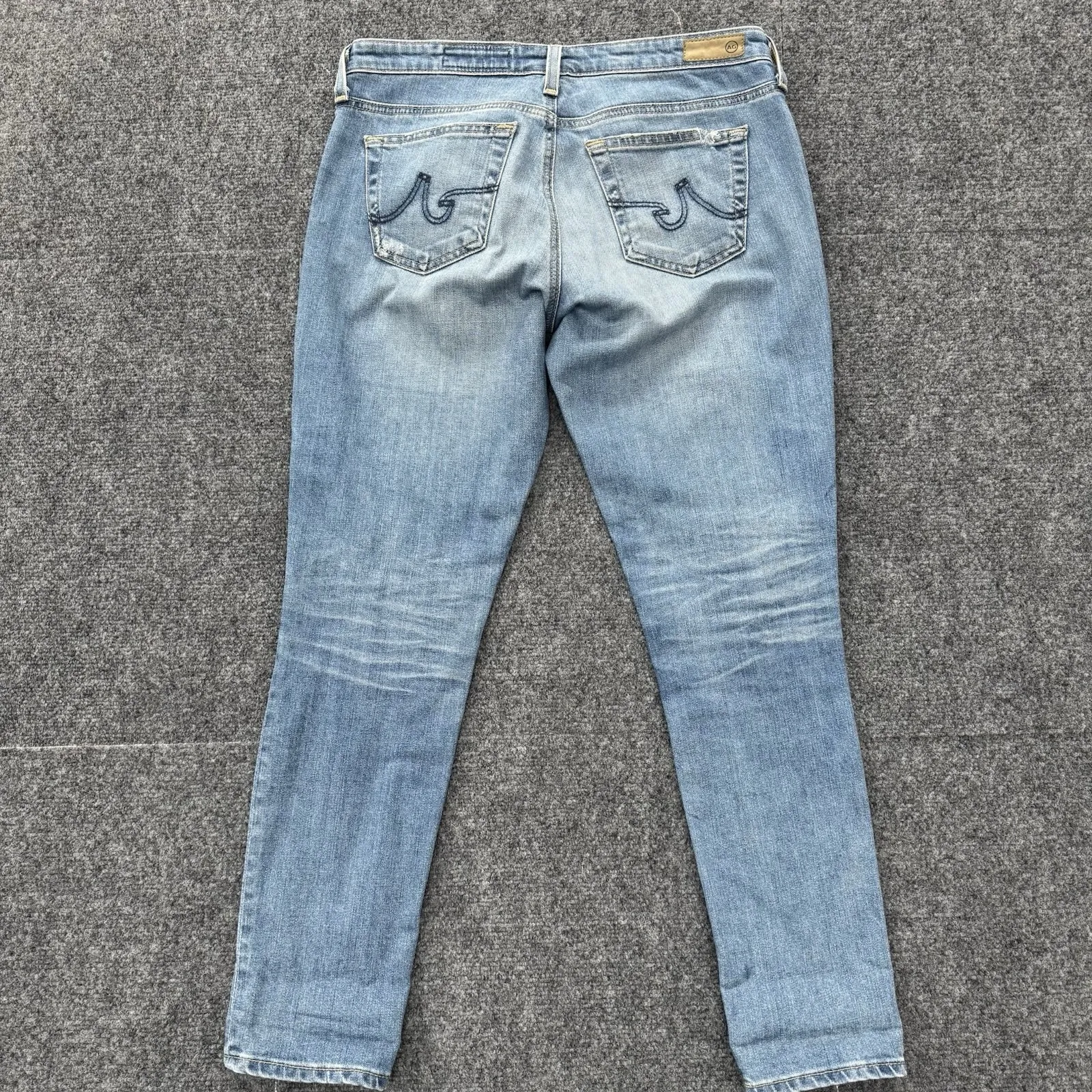 AG Adriano Goldschmied Jeans The Stilt Cigarette Leg Size 27R Distressed‎ USA - Image 4