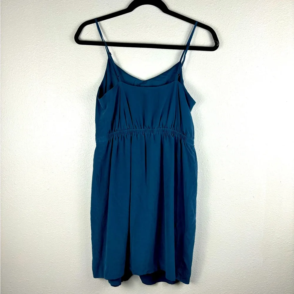 Madewell Silk Sandstar Size 2 Blue Mini Lightweight Dress 100% Silk Teal‎ - Image 9