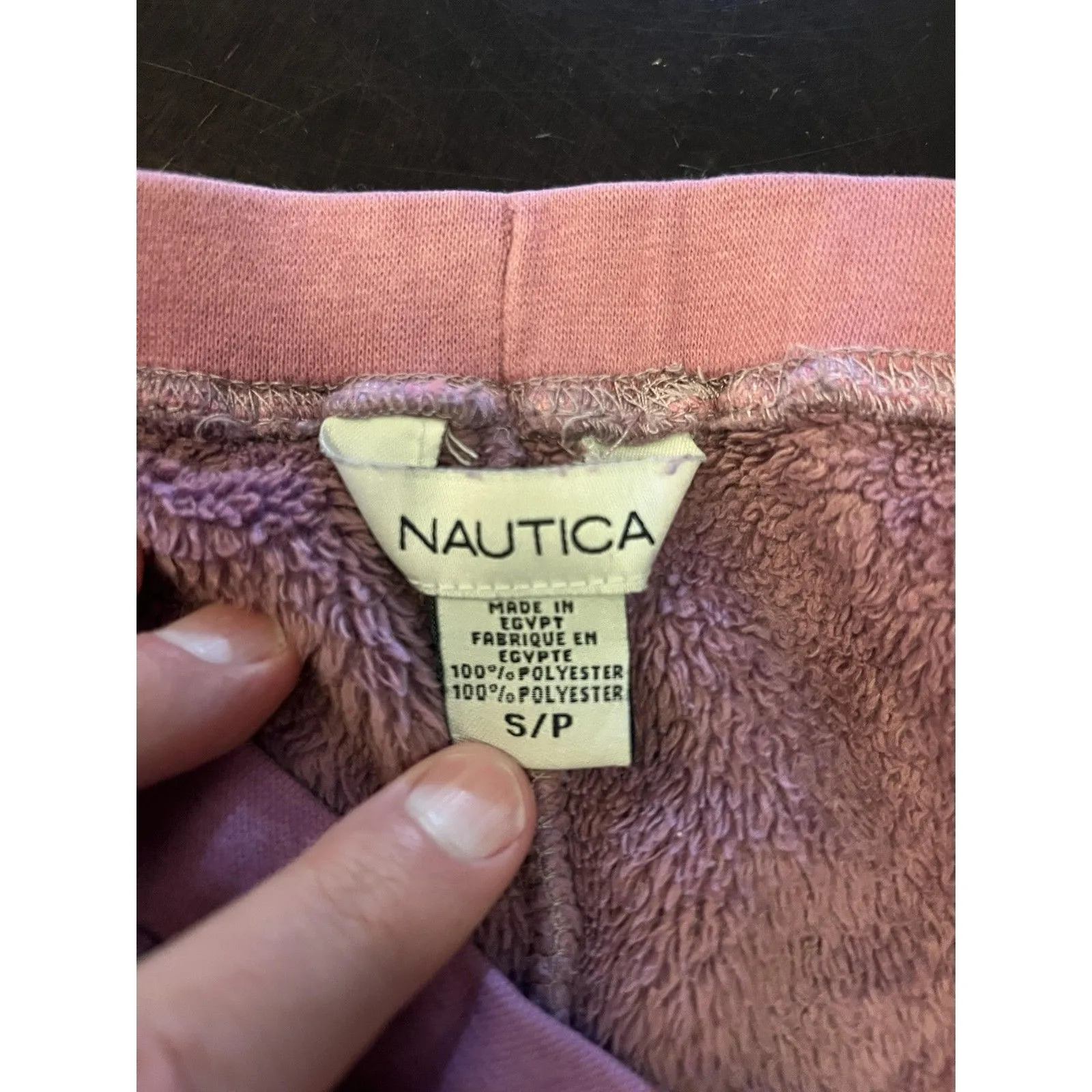 Nautica Pants Womens Small Purple Plush Fleece Lounge Sleep Drawstring Cozy - Image 7