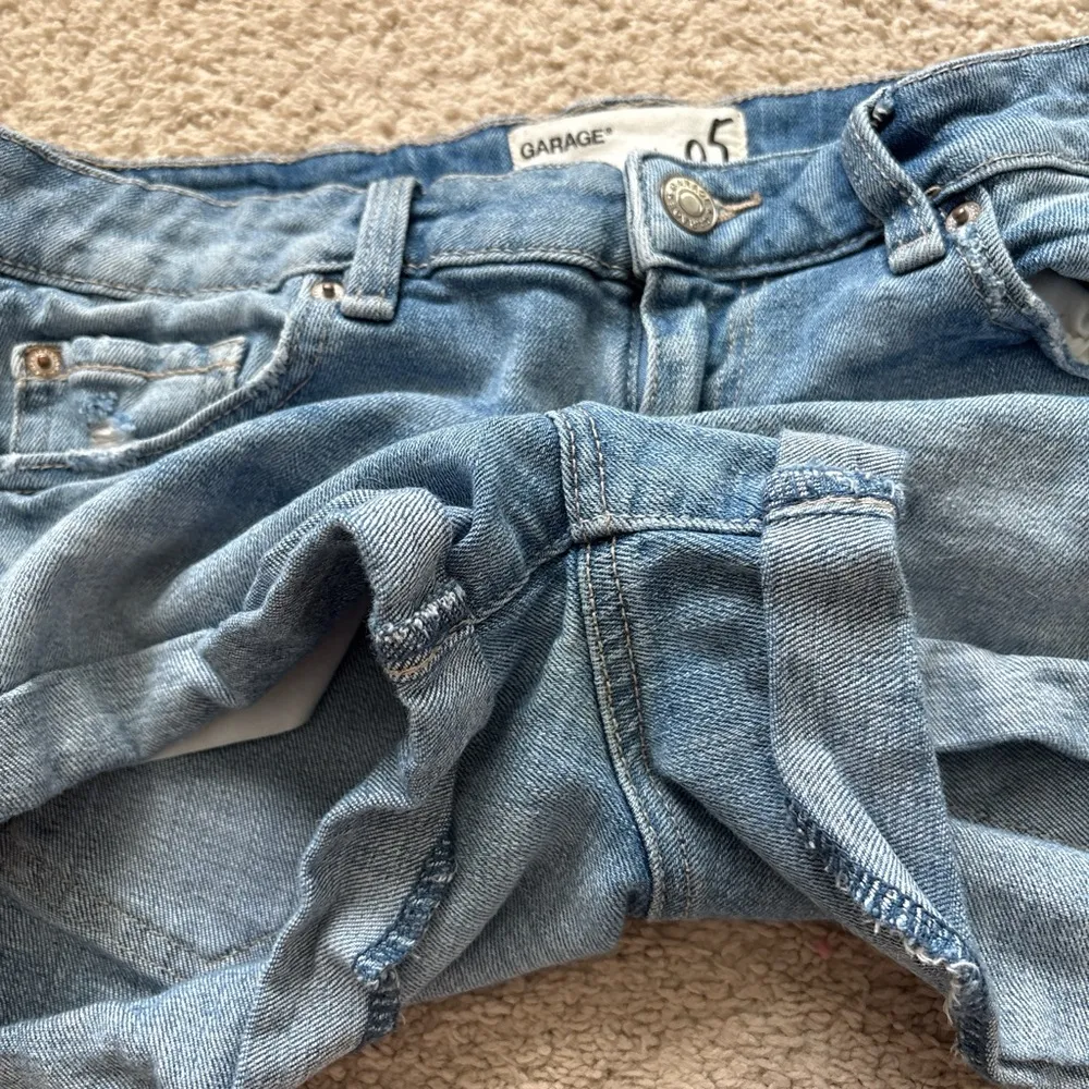 Garage Blue Jean Shorts Distressed Cuffed - Image 7