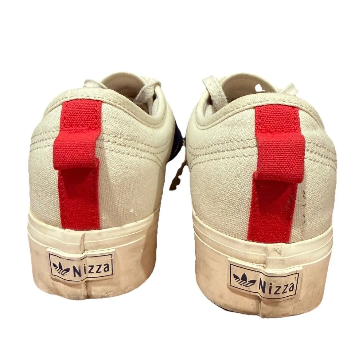 Adidas Womens Nizza Platform HQ1481 White Navy Casual Shoes Sneakers Size 9.5 - Image 5