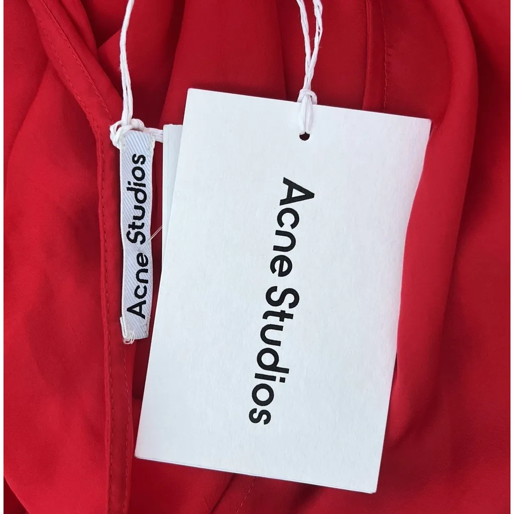 Acne Studios Asymmetric Cutout Silk MIDI Skirt Handkerchief Draped Date Romance - Image 12