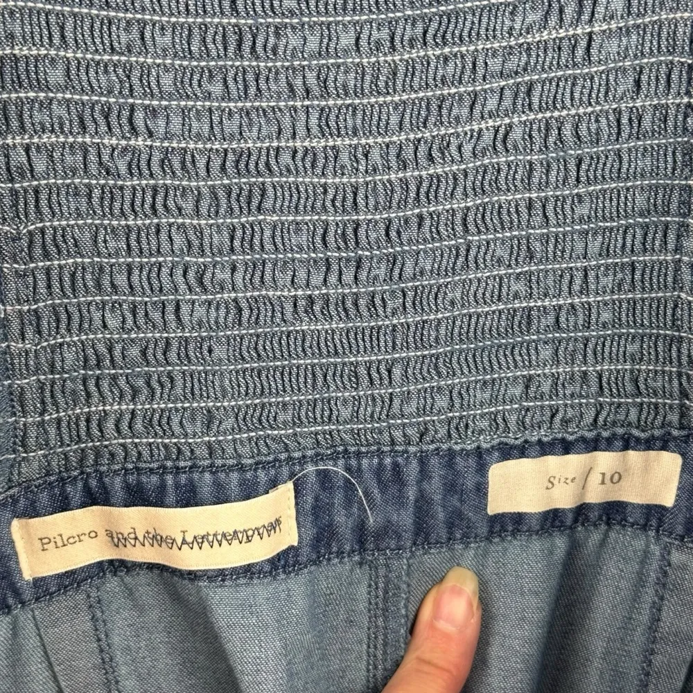 Pilcro and the Letterpress Anthropologie Denim Chambray Zip Front Jumpsuit 10 - Image 11