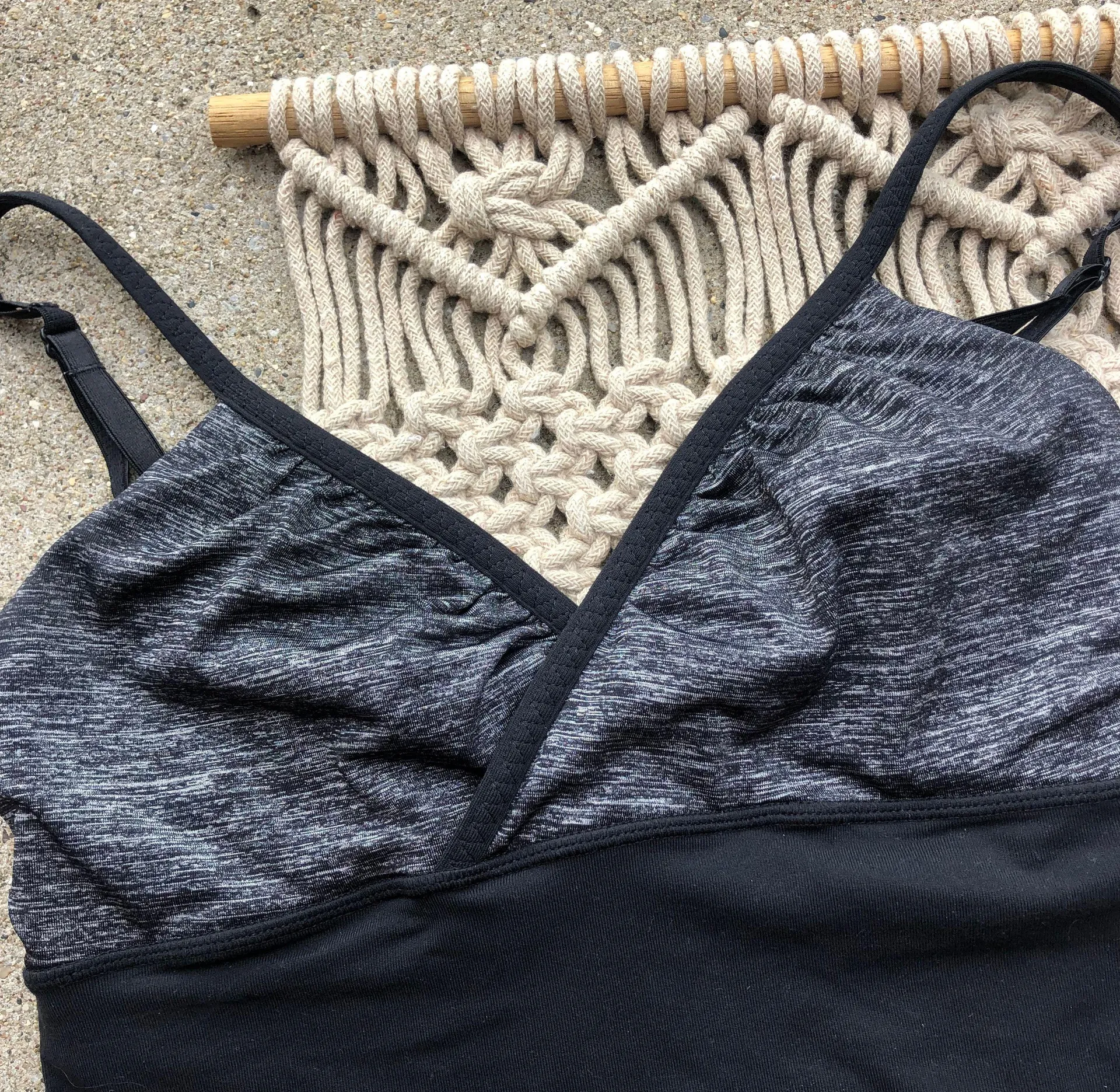 Lulu Grey And Black Tank Top - Image 5