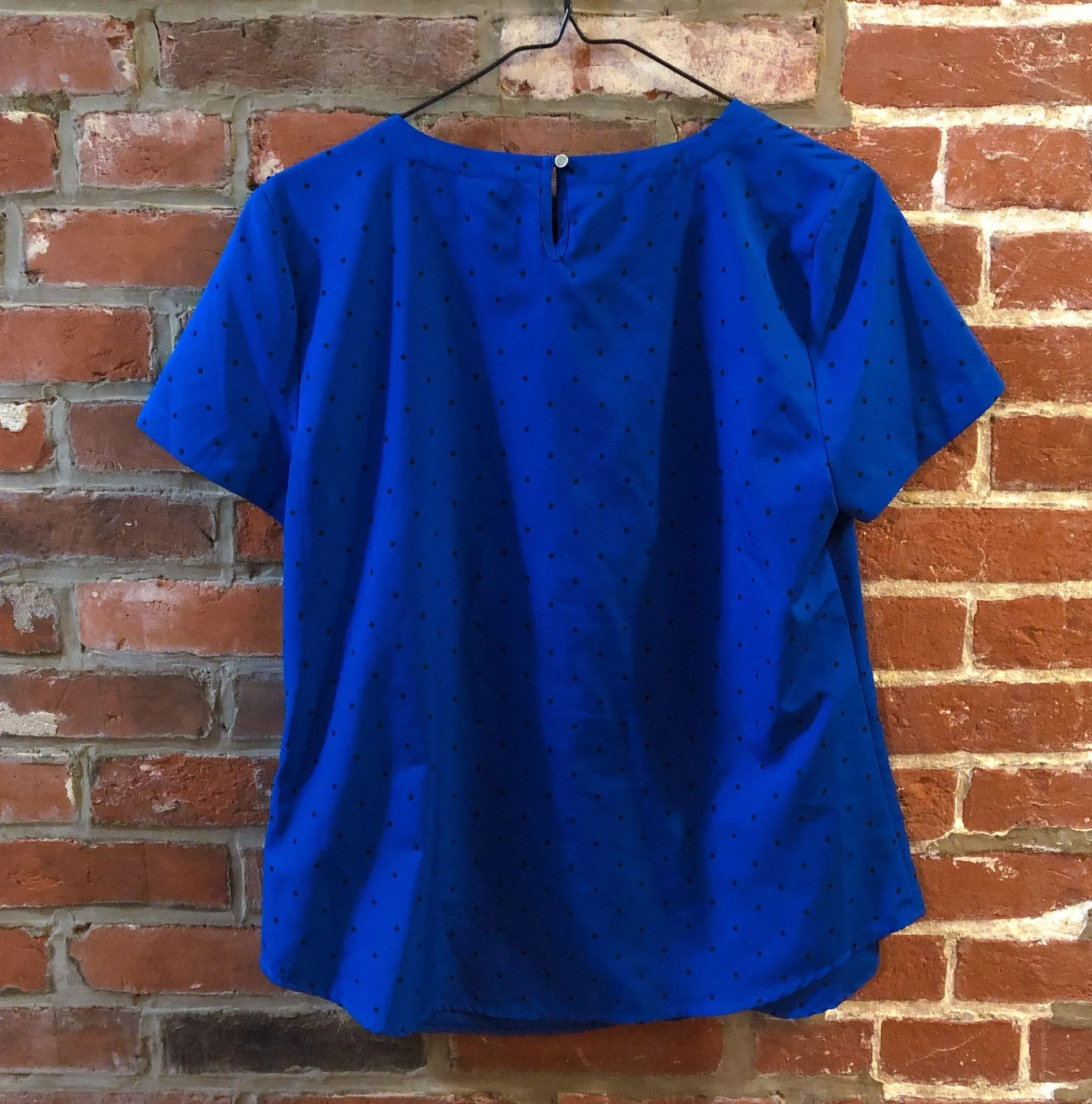 Merona Blue Polka Dot Top - Image 3