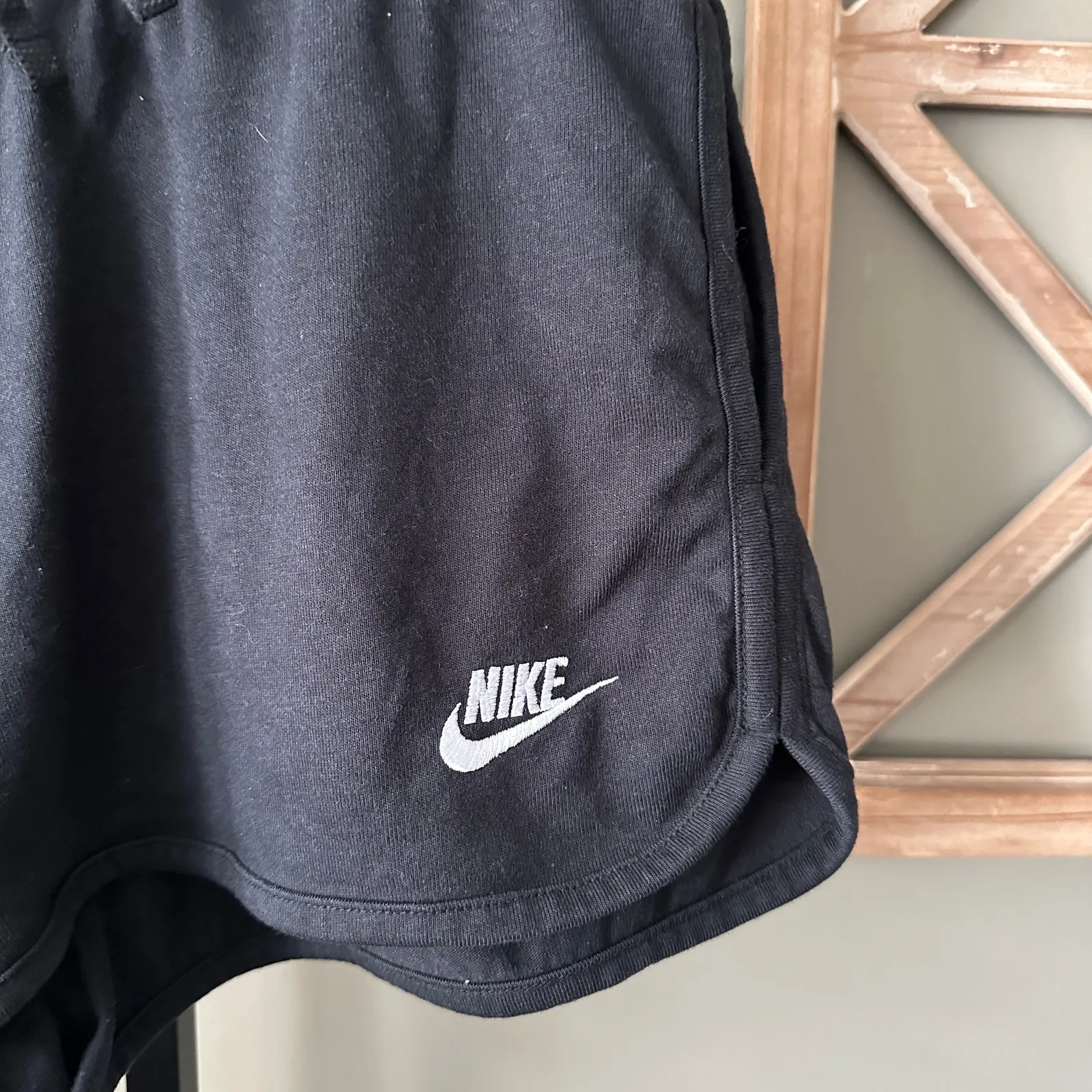 Nike Womens Black Cotton Shorts Large - Image 2