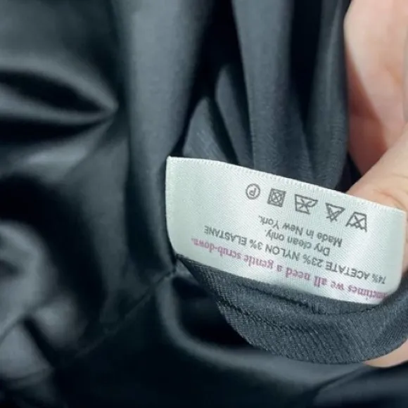 MM Lafleur  The Genevieve Satin Dress Black Size
6 Off Shoulder Cocktail, NWT - Image 8