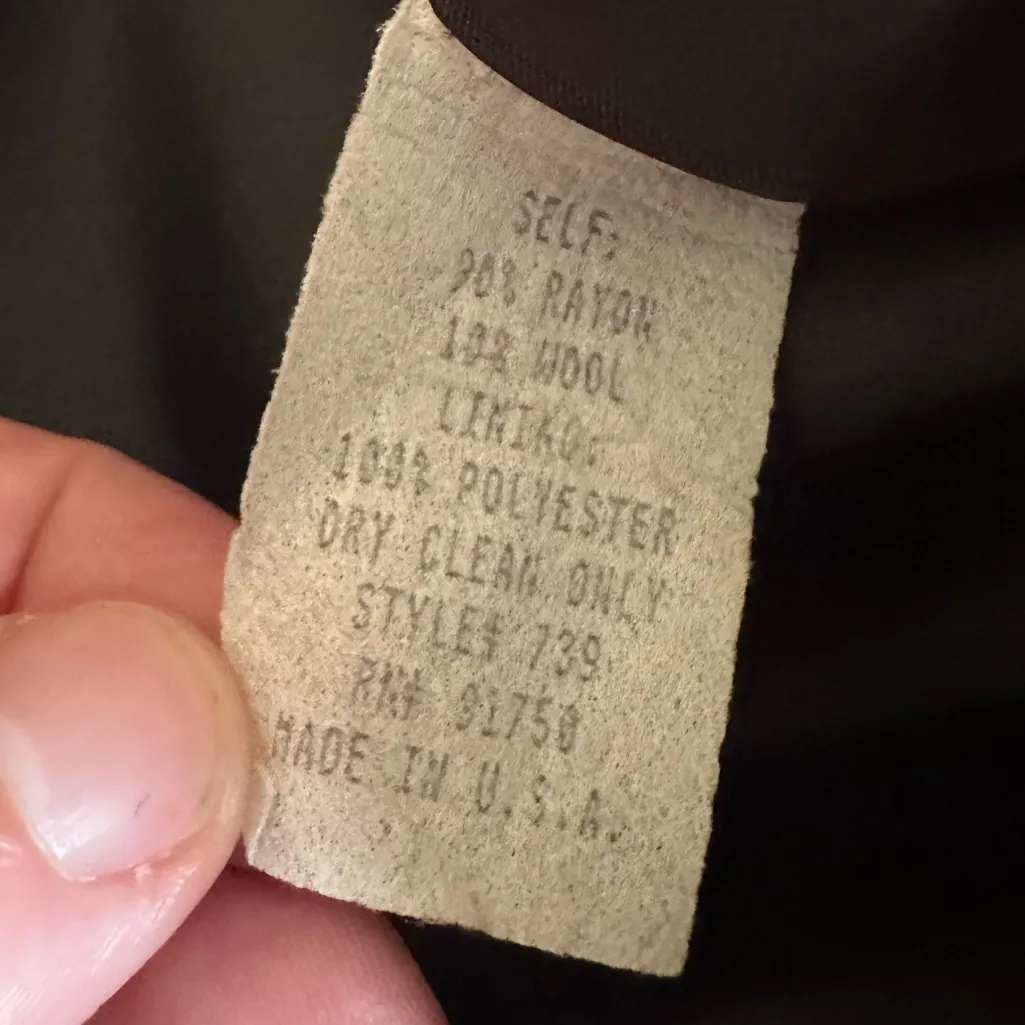 Vintage 90s Equestrian Midi Wrap Skirt Set Size 10 Black Red - Image 10