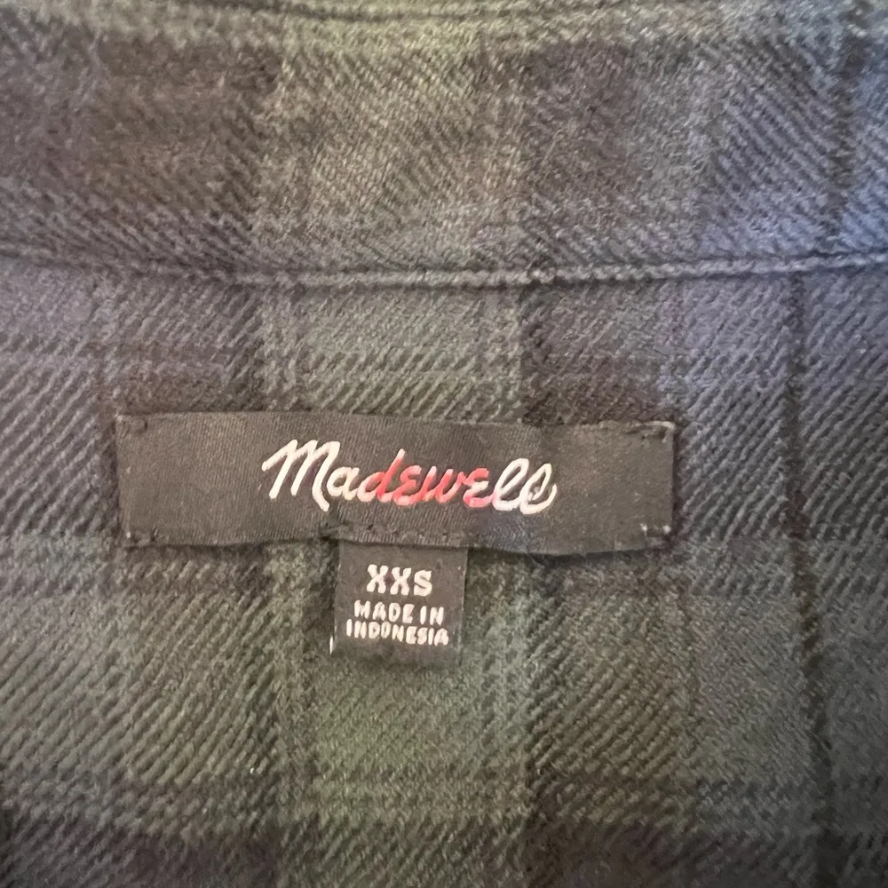 Madewell Tartan Plaid Flannel Button Down Shirt Dress Size XXS - Image 7