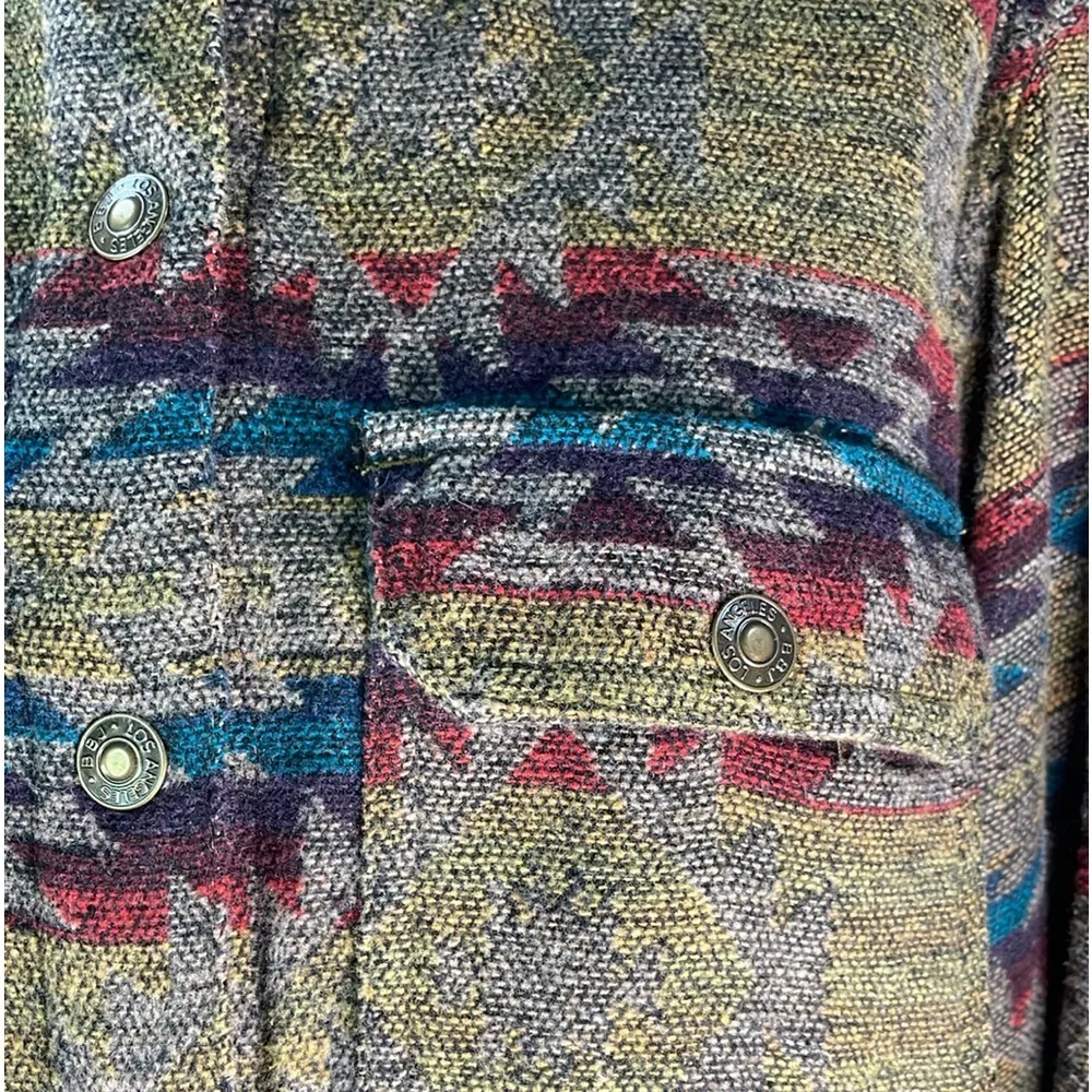 Aztec jacquard pattern cropped Pendleton style Santa Fe BBJ southwestern design - Image 6