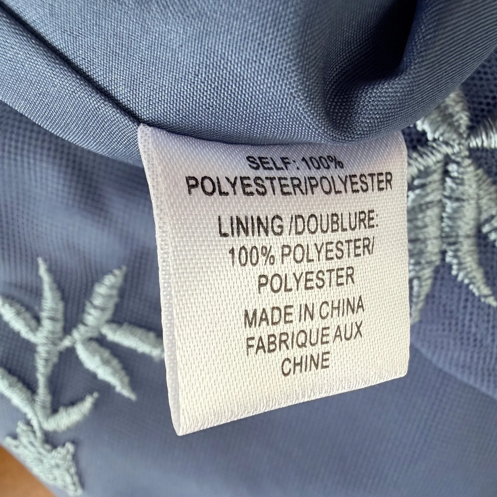 Marchesa Notte Dusty Blue Floral Bridesmaid Gown Tulle Off Shoulder Size 2 - Image 8