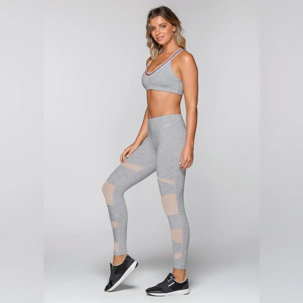 Lorna Jane Core Full Length Light Grey Women’s Activewear Leggings Size Small - Image 3