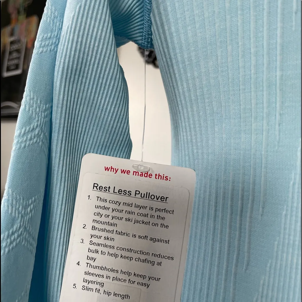 Lululemon Blue Restless Pullover Long Sleeve Top - Image 4