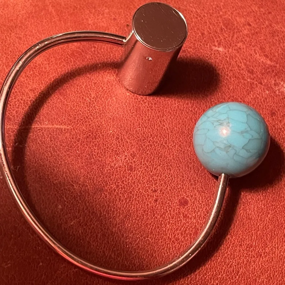 Michael Kors Silver and Turquoise Bracelet - Image 3