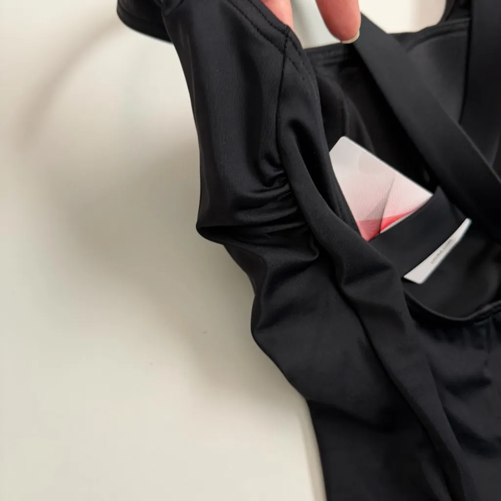 Lands End Swimsuit One Piece Lightly Padded Thick Straps Lycra Xtra Lite Black - Image 5