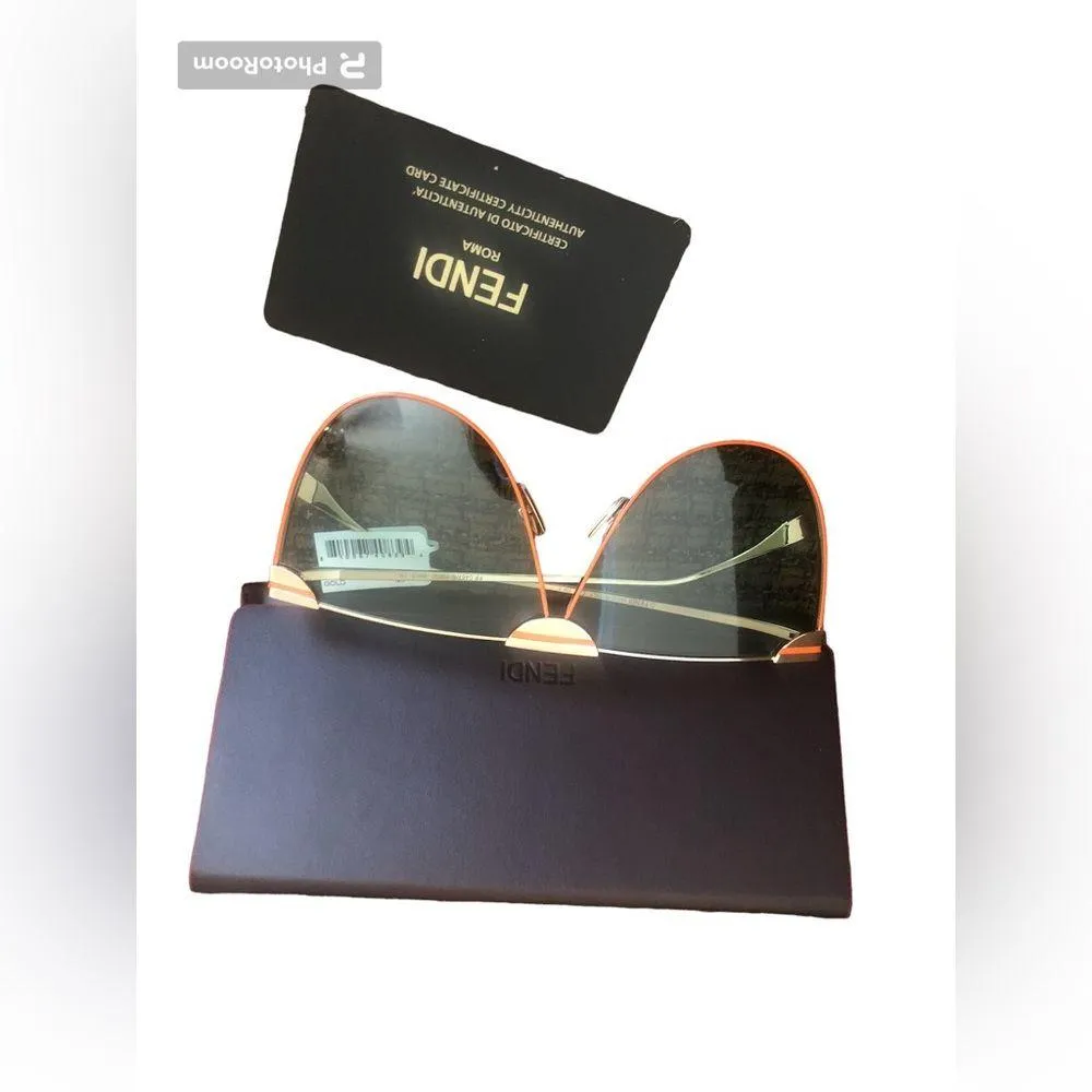 Fendi 69mm Aviator Sunglasses - Image 5